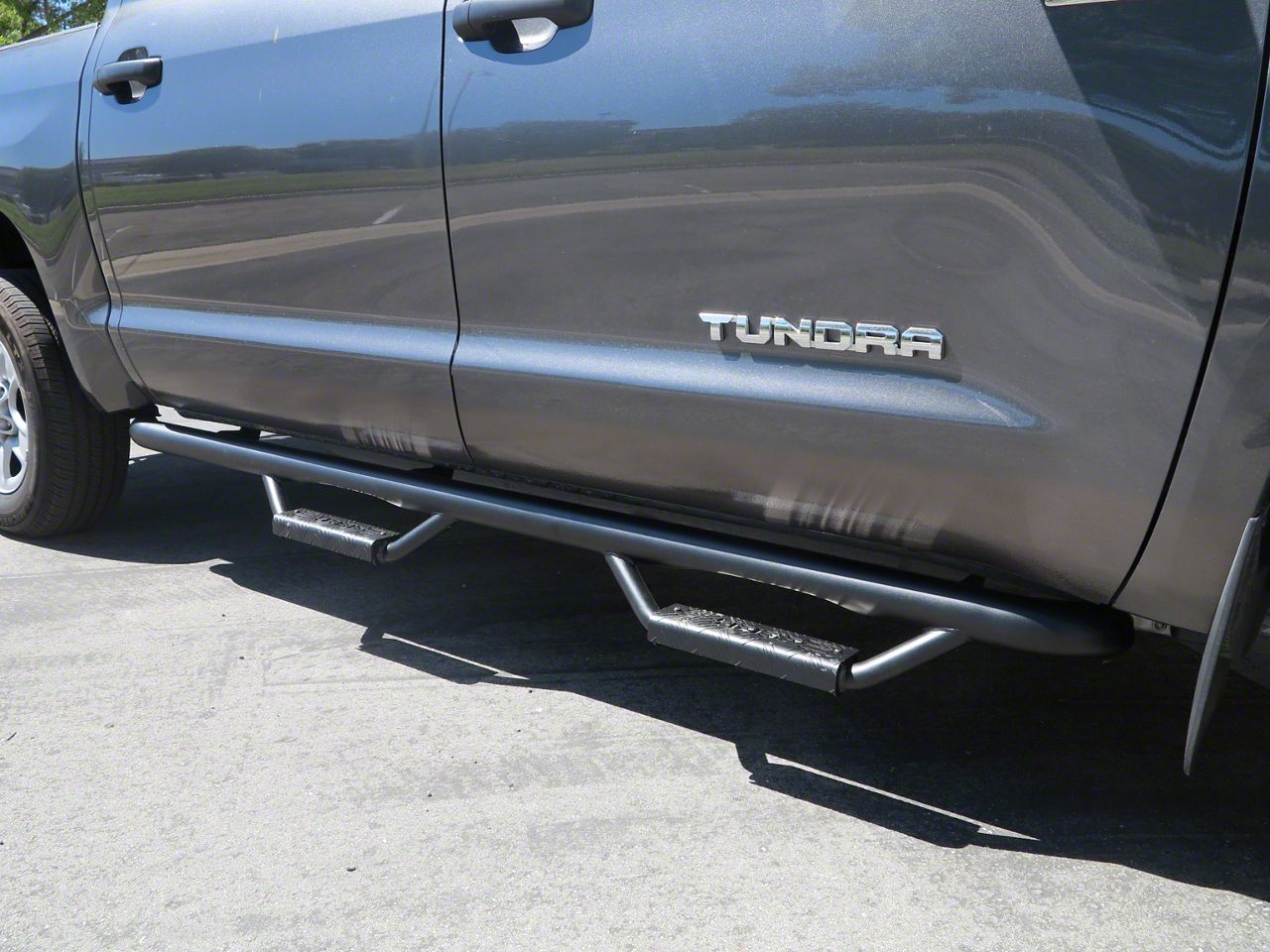 Fits 07-18 Toyota Tundra Crew max cab 4 inch Nerf Bars Black